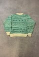 VINTAGE KNITTED JUMPER ABSTRACT PATTERNED KNIT SWEATER