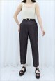 90S VINTAGE DARK GREY & PINK STRIPED TROUSERS