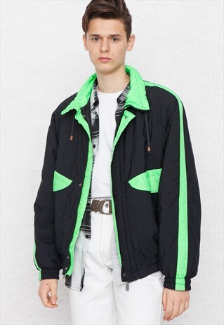 VINTAGE BLACK GREEN JACKET
