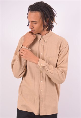 VINTAGE CAMEL FLANNEL SHIRT BEIGE