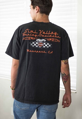 VINTAGE HARLEY DAVIDSON T-SHIRT LOGO 90S XL 9.2