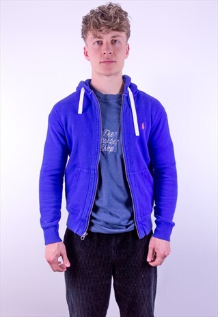 VINTAGE RALPH LAUREN HOODIE IN BLUE