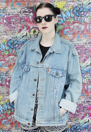 LEVI'S MID BLUE VINTAGE DENIM JACKET. UNISEX.