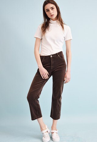 90'S CORDUROY REGULAR WAIST STRAIGHT SHORT CUT TROUSERS