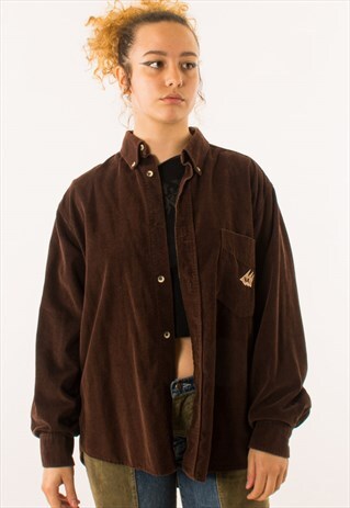 VINTAGE BROWN CORDUROY SHIRT