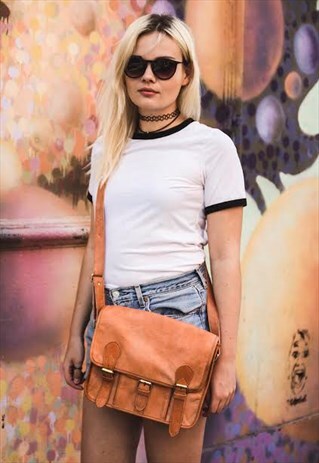 ORANGE MESSENGER SATCHEL BAG