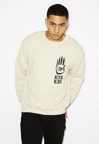 HAND SMALL BEIGE SWEAT