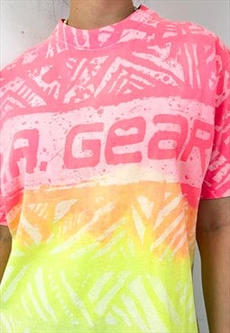 Vintage 90s LA Gear pink and yellow t-shirt 