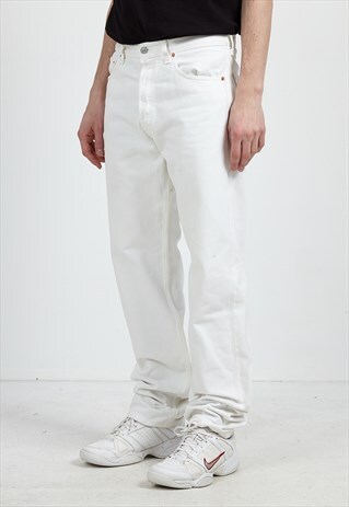 VINTAGE WHITE LEVI'S 501 FIT DENIM JEANS