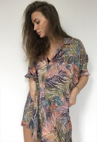 PATTERNED OVERSIZED RETRO VINTAGE UNISEX FESTIVAL SHIRT