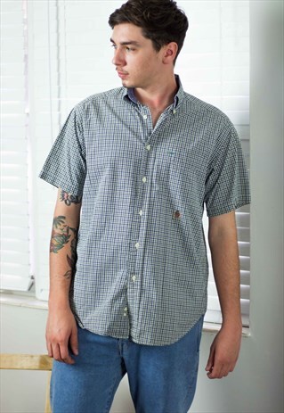VINTAGE TOMMY HILFIGER SHIRT LOGO 90S S 7.2