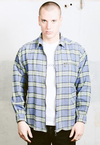 VINTAGE 90S THICK PLAID SHIRT