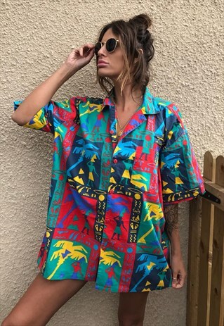 OVERSIZED RETRO 90S 80S VINTAGE UNISEX FESTIVAL SHIRT
