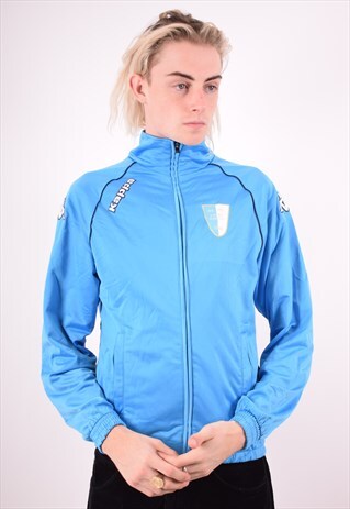KAPPA MENS VINTAGE TRACKSUIT TOP JACKET SMALL BLUE 90S