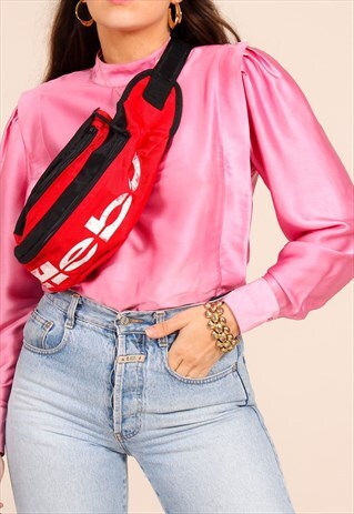 VINTAGE 90S BUM BAG IN RED
