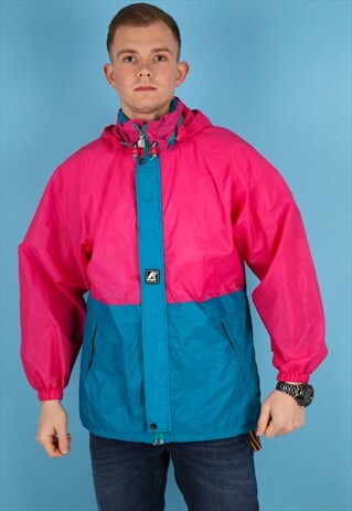 VINTAGE K-WAY WINDBREAKER JACKET IN MULTI NJ751