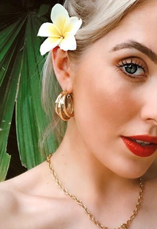 STEVIE TRIPLE HOOP EARRINGS