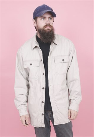 VINTAGE LEVI'S SHERPA LINED GRUNGE SHIRT /R10044