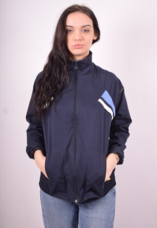 NIKE WOMENS VINTAGE TRACKSUIT TOP JACKET XL BLACK 90'S