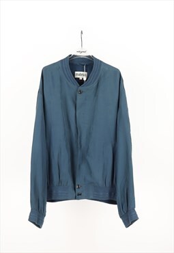 Silk Jacket in Blue - XL