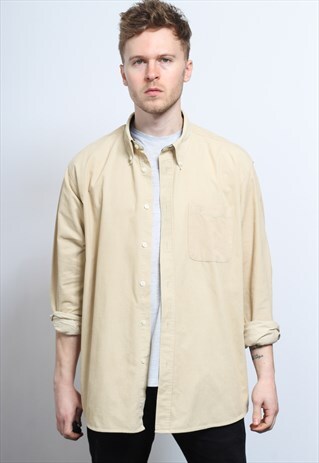 VINTAGE CORDUROY CORD SHIRT BEIGE
