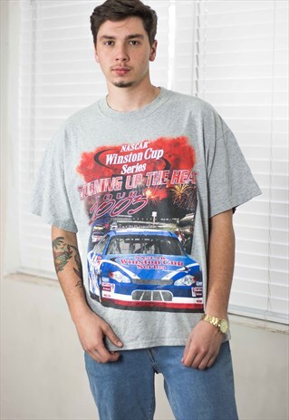 VINTAGE NASCAR T-SHIRT LOGO 90S XL 9.5