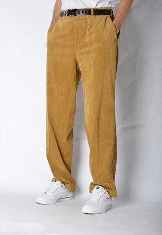 VINTAGE 90S MUSTARD BROWN CORDUROY PANTS