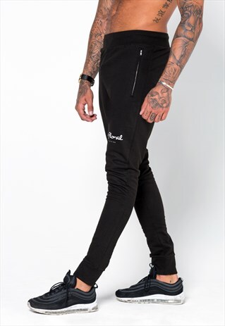 54 FLORAL MINI CORE SLIM JOGGER - BLACK