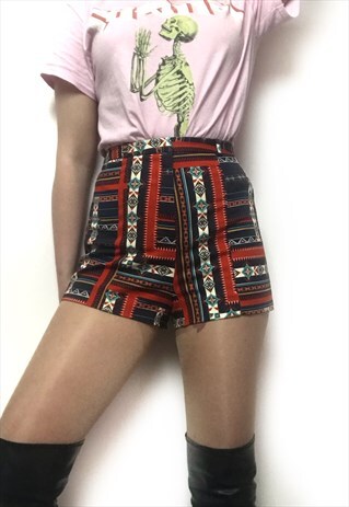HIGH WAISTED MULTI PRINT IBIZA SHORTS 8