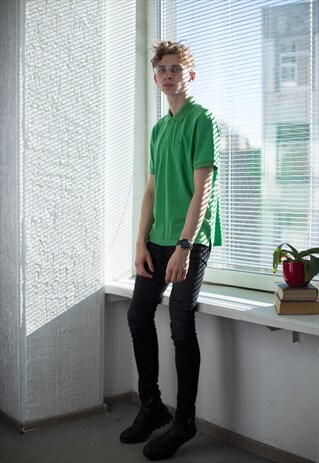 VINTAGE 90'S GREEN SHORT SLEEVED POLO SHIRT