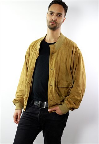 VINTAGE OVERSIZE SUEDE JACKET BROWN MEN