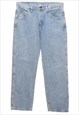 Vintage Light Wash Straight-Fit Wrangler Jeans - W33 L30
