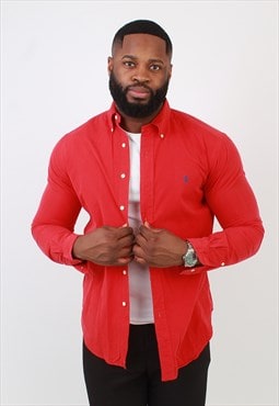 Men's Vintage Polo Ralph Lauren Red Shirt