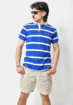 Polo Ralph Lauren vintage polo shirt blue colour striped men