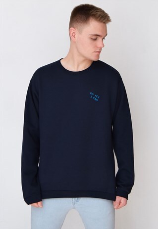 NAVY OH YES I CAN (BLUE) SWEATSHIRT