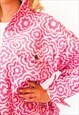 JUNGLECLUB OVERSIZED JACKET WITH PINK FLOWER PRINT