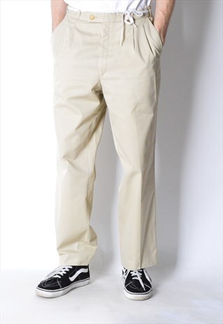 VINTAGE 80S BEIGE MINIMLAIST PANTS