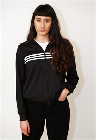 VINTAGE ADIDAS JACKET (M) MESH 90S RUN JOG STRIPE SPORTSWEAR