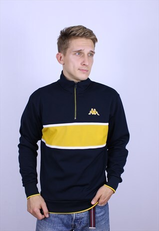 VINTAGE KAPPA MENS SWEATSHIRT TOP LONG SLEEVE