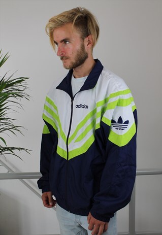 VINTAGE ADIDAS TRACK JACKET NEON