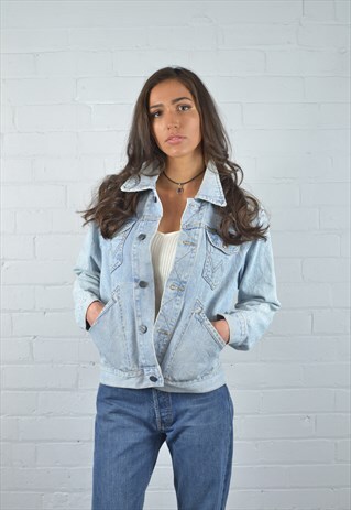 VINTAGE WRANGLER LIGHT BLUE DENIM JACKET