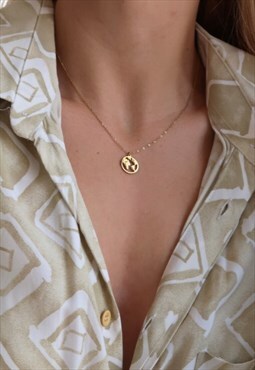 Golden world necklace