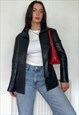 BLACK LEATHER BOMBER JACKET VINTAGE