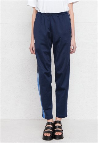 VINTAGE RETRO BLUE KAPPA TRACK BOTTOMS JOGGERS