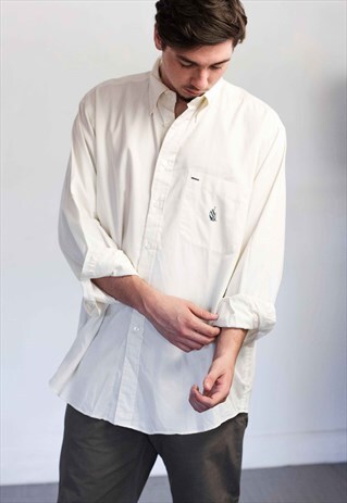 VINTAGE NAUTICA LOGO SHIRT 90S L 9.9