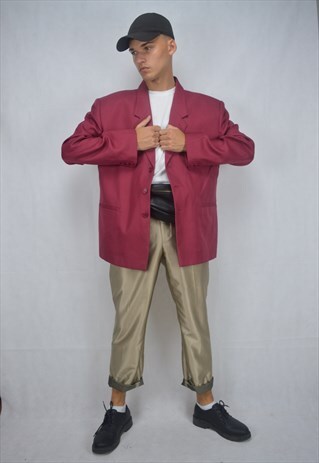 VINTAGE RED OVERSIZE PARTY BLAZER
