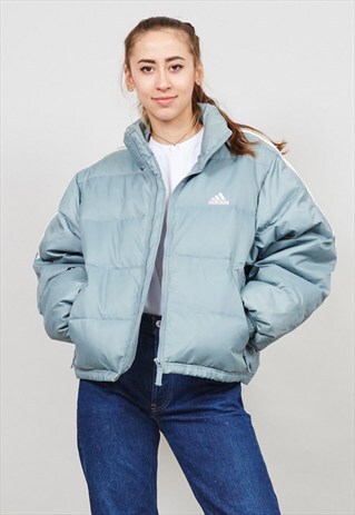 VINTAGE GREY 80'S SUPER OVERSIZED ADIDAS PUFFER JACKET