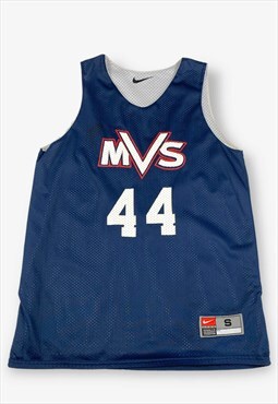 Vintage NIKE MVS Sports Vest Jersey Navy/White S BV17833