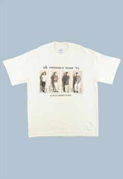 Vintage Take That 1995 UK Tour Band T Shirt - Cream Large