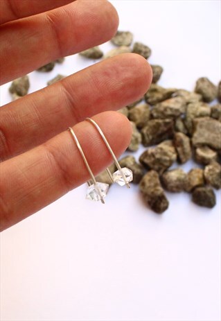 HERKIMER DIAMOND RAW GEMSTONE EARRINGS